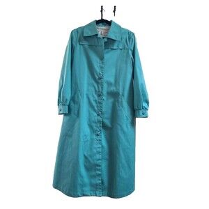 Vintage 10 London Fog Womens Minimalist Soft Girl Trench Coat Missing Waist Tie